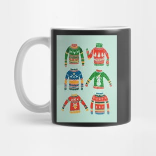 Vintage Ugly Christmas Sweaters: Mint Green Edition Mug